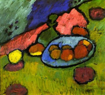 Still LIfe with Fruit Dish Artwork by Alexej Jawlensky