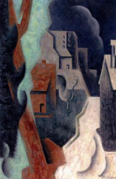 Way To The Factory Artwork by Jean Metzinger