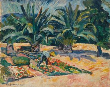San-Maxim. Palm Tress Artwork by Pyotr Konchalovsky