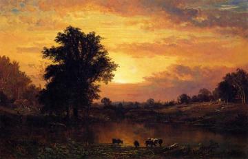 Sunset in the Catskills Artwork by Alfred Thompson Bricher