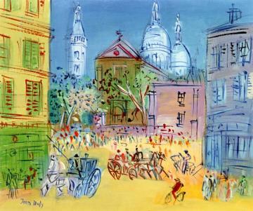 The Church Of Saint-pierre Of Montmartre And The Sacre-coeur Artwork by Jean Dufy