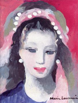 Young Girl with Pearls Artwork by Marie Laurencin