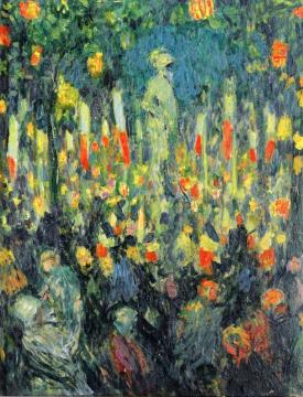 Evening Celebration Artwork by Henri Le Sidaner