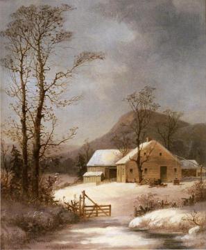 Winter Farmyard Artwork by George Henry Durrie