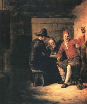 Merry Drinker Artwork by Pieter de Hooch