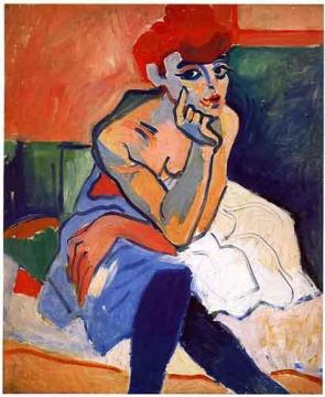 Woman in blue Artwork by Andre Derain