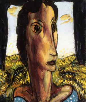 Head of a Girl Artwork by Alfred Henry Maurer