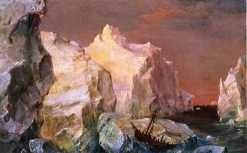Study For "the Icebergs" Artwork by Frederic Edwin Church