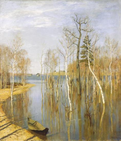 Springtime, High Water Artwork by Isaac Ilich Levitan