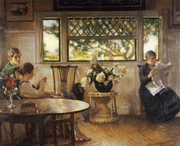 Mother, Mercie, and Mary Artwork by Edmund Tarbell