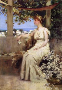On the Terrace Artwork by Francis Coates Jones