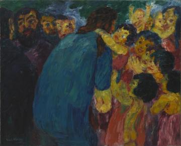 Christ And The Children Artwork by Emil Nolde