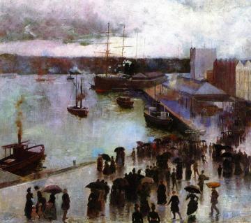 Departure of the Orient - Circular Quay Artwork by Charles Conder