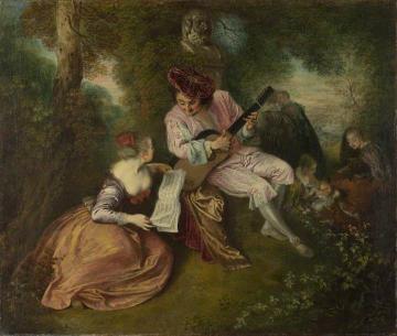 The Scale of Love Artwork by Jean-Antoine Watteau