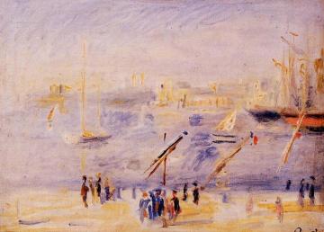 The Old Port Of Marseille, People And Boats Artwork by Pierre Auguste Renoir