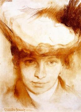 Portrait of a Woman in Normandy Cap Artwork by Claude Oscar Monet