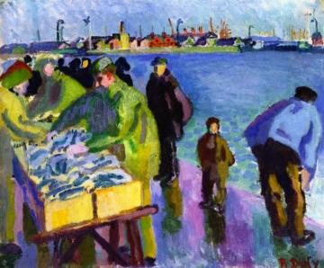The Fish Market Artwork by Raoul Dufy