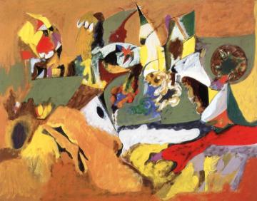 Golden Brown Painting Artwork by Arshile Gorky