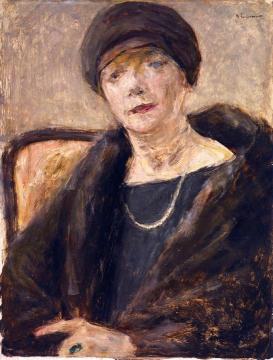 Lola Lender in a Fur Coat (study) Artwork by Max Liebermann