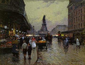 Place de la Republique Artwork by Edouard Léon Cortes