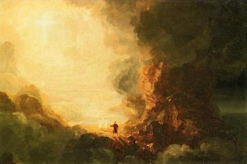 The Cross and the World: Study for 'The Pilgrim of the Cross at the End of His Journey' Artwork by Thomas Cole