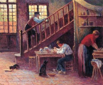Interior Scene Artwork by Maximilien Luce