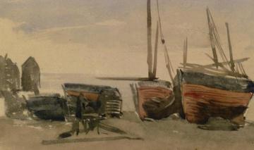 Hastings: Fishing Boats Artwork by James Abbott McNeill Whistler