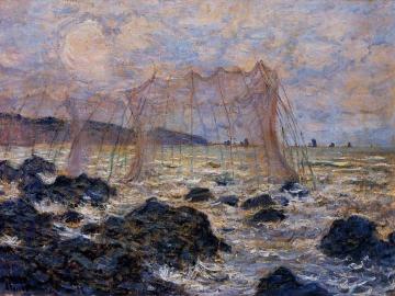 Fishing Nets at Pourville Artwork by Claude Oscar Monet