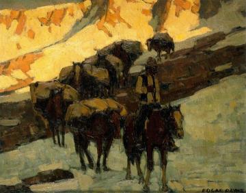Pack Train Artwork by Edgar Alwyn Payne