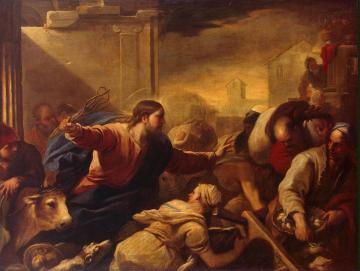 Expulsion Of The Moneychangers From The Temple Artwork by Luca Giordano