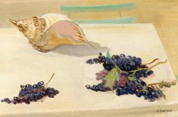 Shell and Grapes Artwork by Maurice Barraud