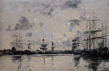 Le Havre, the Port Artwork by Eugène-Louis Boudin