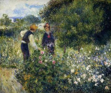 Picking Flowers Artwork by Pierre Auguste Renoir