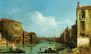Venice:  The Grand Canal from Campo S. Vio Towards the Bacino Artwork by Giovanni Antonio Canal