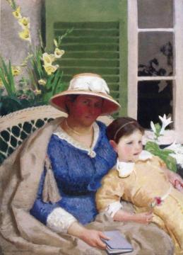 Elinor and Joany Artwork by Charles S. Hopkinson