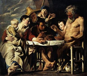 The Satyr and the Peasant Artwork by Jacob Jordaens