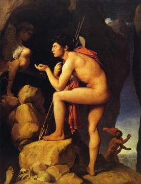 Oedipus and the Sphinx Artwork by Jean Auguste Dominique Ingres