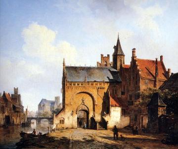 Fantasy cityview of Maassluis Artwork by Cornelius Springer