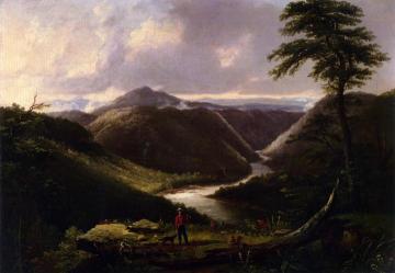 View from the Hawk's Nest, Western Virginia, Morning Artwork by Thomas Worthington Whittredge