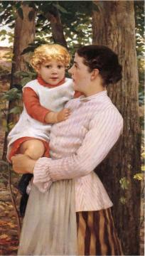 Mother and Child Artwork by James Carroll Beckwith