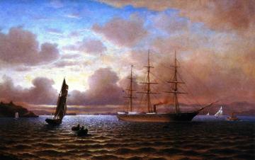 The Hartford: Admiral Farragut's Flagship Entering San Francisco Bay Artwork by William Coulter