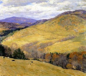 Vermont Hills, November Artwork by Willard Leroy Metcalf