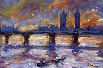 London, the Thames, Evening Artwork by Maximilien Luce