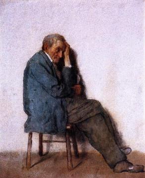 Old Man, Seated Artwork by Eastman Johnson