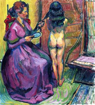 Child At The Morning Toilette Artwork by Cuno Amiet