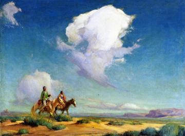 Navajo Travelers Artwork by Ira Diamond Gerald Cassidy