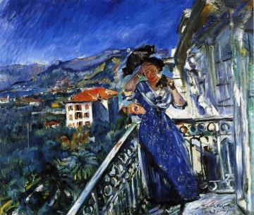 On the Balcony in Bordighera Artwork by Lovis Corinth