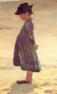 Girl on the Beach Artwork by Peder Severin Kroyer
