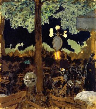Café in the Bois de Boulogne at Night - The Garden of the Alcazar Artwork by Edouard Vuillard