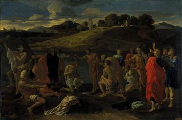 The Seven Sacraments : Baptism Artwork by Nicolas Poussin